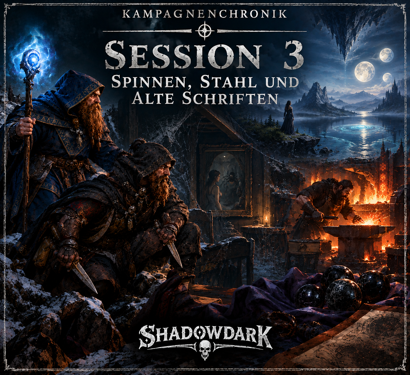 Cover mit Elementen aus Session 3 der Shadowdark Thursday Kampagne